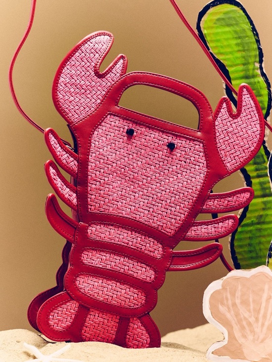 Anthropologie Handbags - NWT Anthro Maeve Raffia Sea Lobster Creature Handbag 🦞